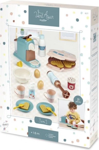 Dječji doručak set 3 u 1 – aparat za kavu, aparat za vafle i štapni mikser