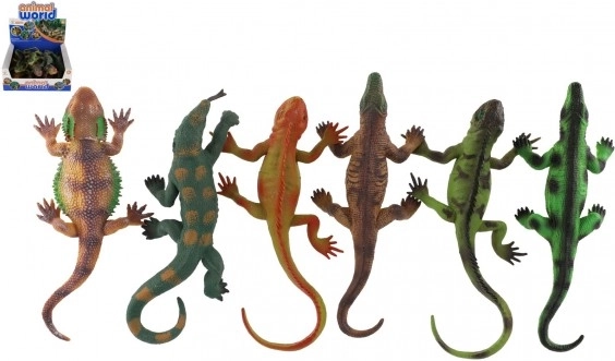 Set gumenih guštera s prijanjalicom u kutiji