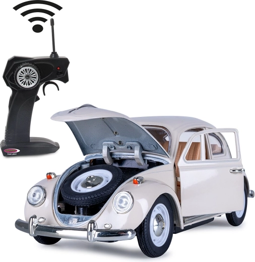 Jamara RC Volkswagen Beetle DieCast Model 1:18 Cream-White