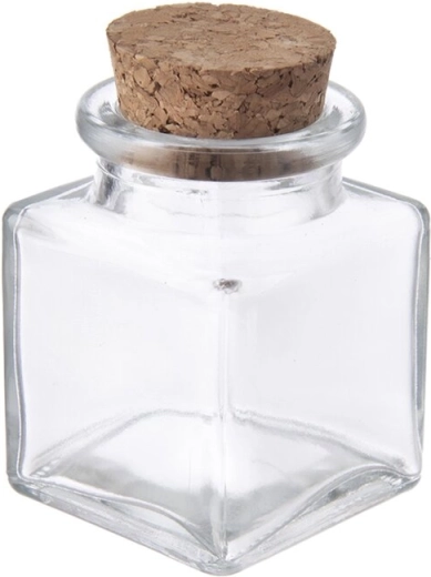 Staklena posudica 50 ml s plutanim čepom