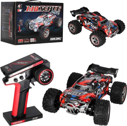RC off-road car WLToys 184008 1:18 4WD with brushless motor and LED lighting