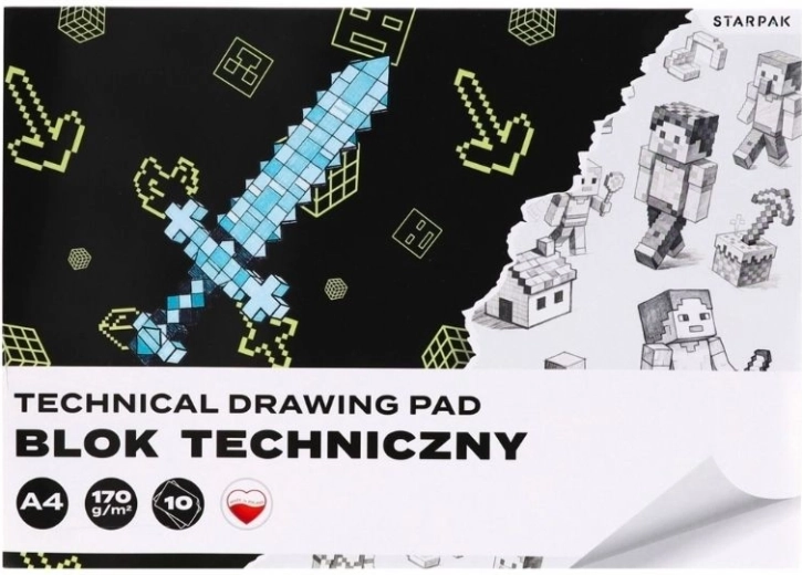 Technical pad A4 Pixel, 10 sheets, 170 g/m²