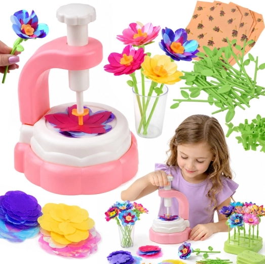 Kreativni DIY set za izradu platnenih cvjetova s prešom, vazom i dodacima