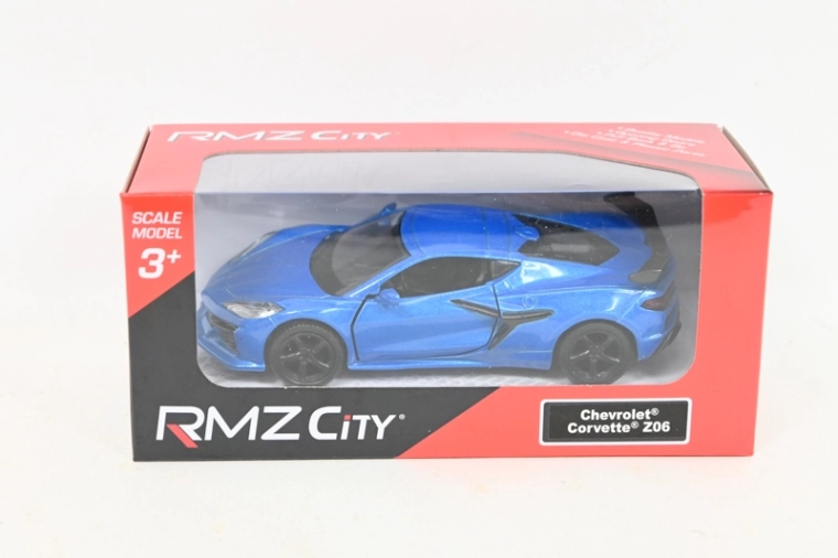 RMZ Chevrolet Corvette Z06 2023 – plavi metalni model 1:37 s pull-back pogonom