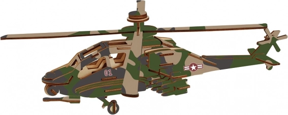 Woodcraft drvene 3D puzzle borbeni helikopter APACHE