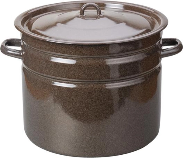 Emajlirani lonac s poklopcem 20 l, smeđi