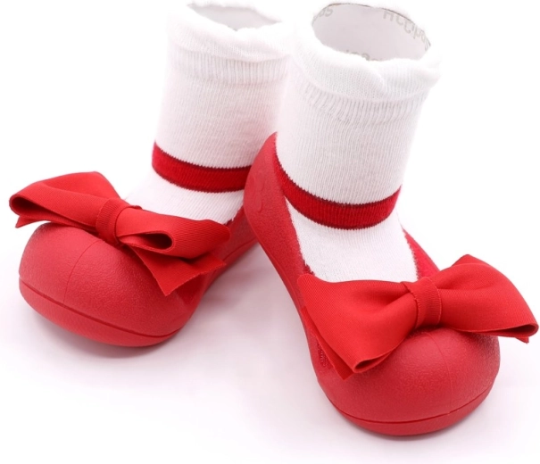 Attipas kids barefoot shoes Mary Jane red