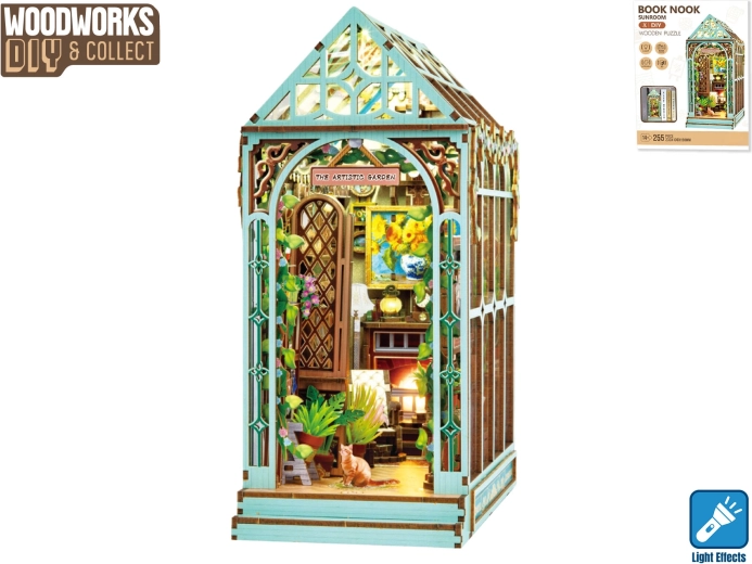 Woodworks Winter Garden with Light Wooden Building Kit