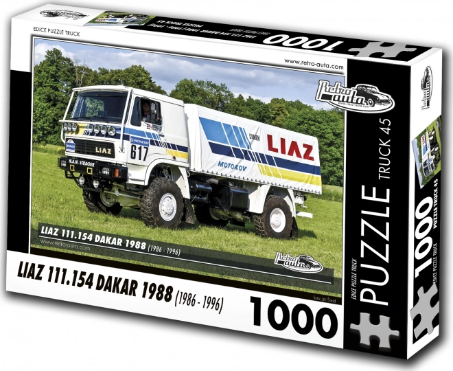 Retroauta puzzle kamion Liaz Dakar