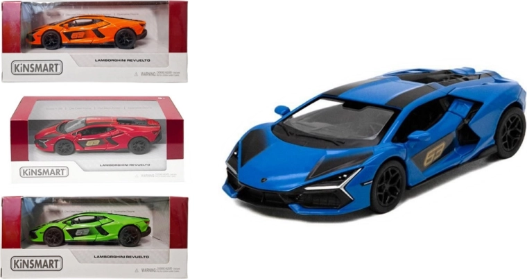 Lamborghini Revuelto metalni model s opružnim pogonom Pull Back