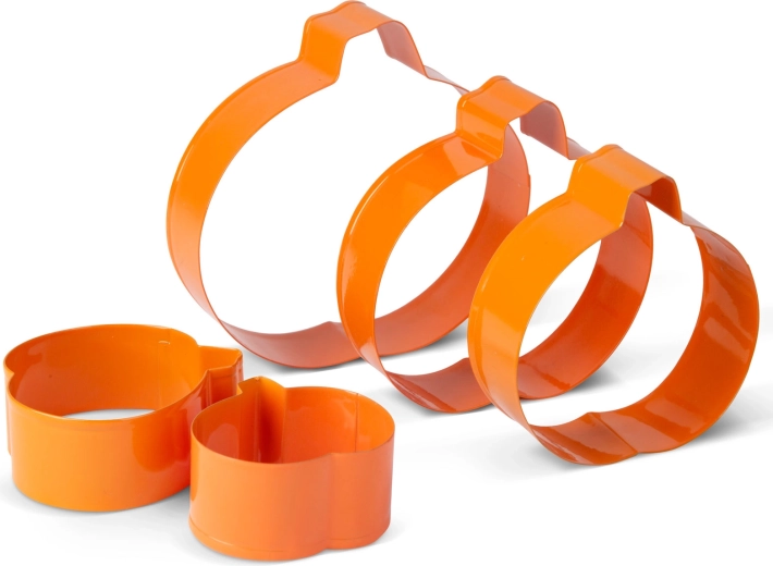Set of metal pumpkin-shaped cookie cutters – 5 pcs