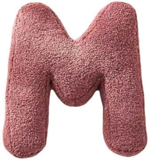 Plush letter M Mealini pink