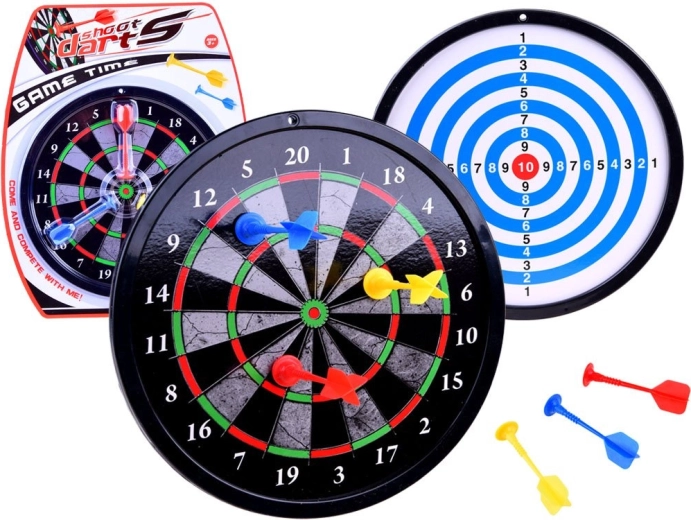 Magnetic double-sided dartboard
