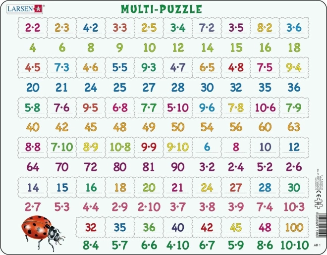 Larsen Puzzle Matematika: Množenje 81 Dijelova