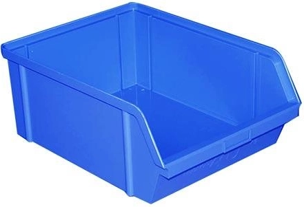 Spremnik sa zakošenim prednjim dijelom 40 kg, 400 × 300 × 162 mm, plava