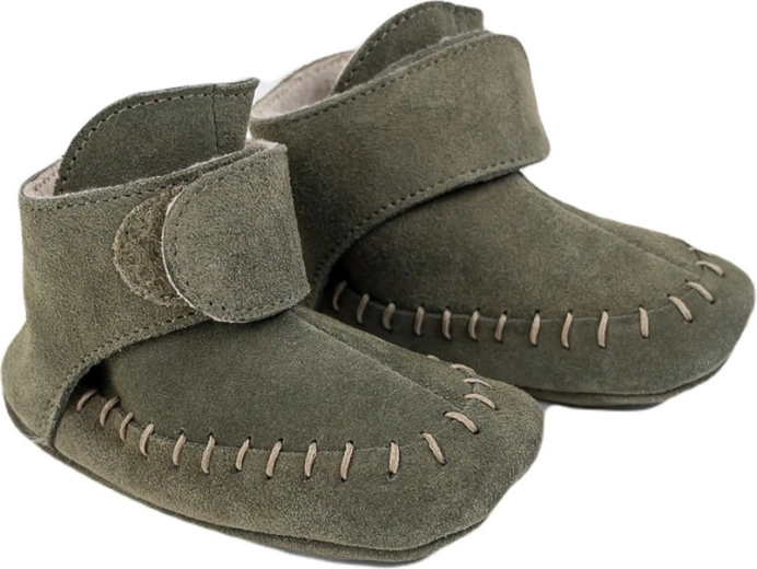 Kožne papučice Lodger Walker moccasin olivine (15–18 mjeseci)