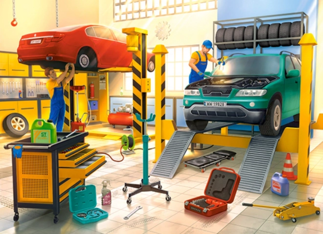 Puzzle autoservis 100 dijelova Castorland