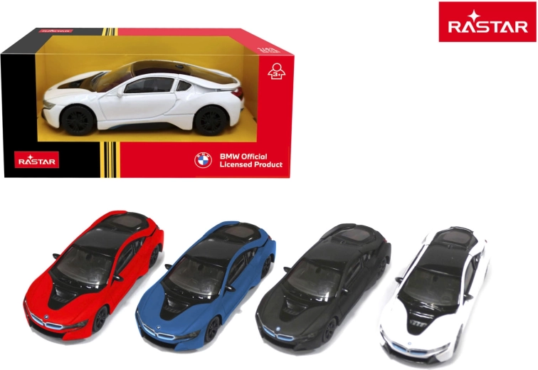 Rastar metalni model auta BMW i8 1:43 bijeli