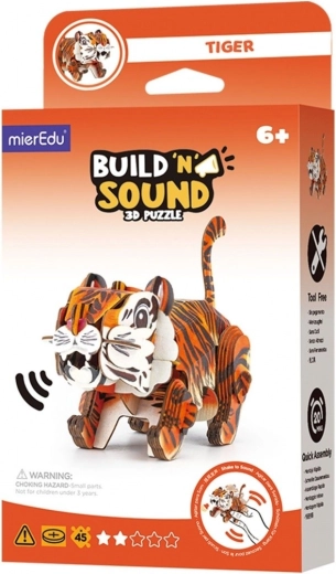 3D puzzle MierEdu Složi i slušaj – tigar