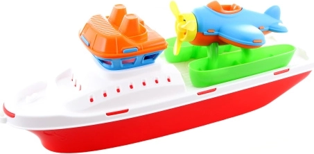 Plastični brod s avionom 40 cm