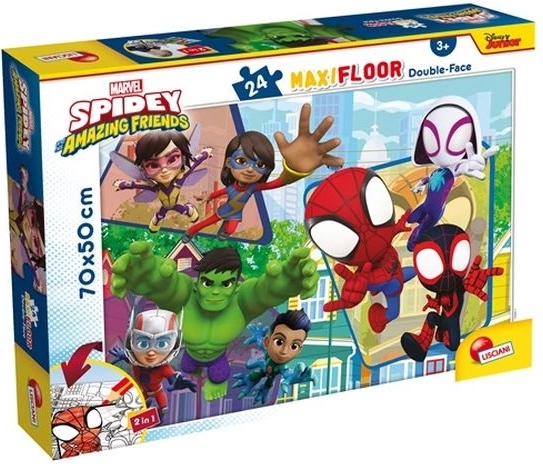 Lisciani Marvel Spidey i njegovi nevjerojatni prijatelji – maxi podne puzzle 24 dijela (70 × 50 cm)