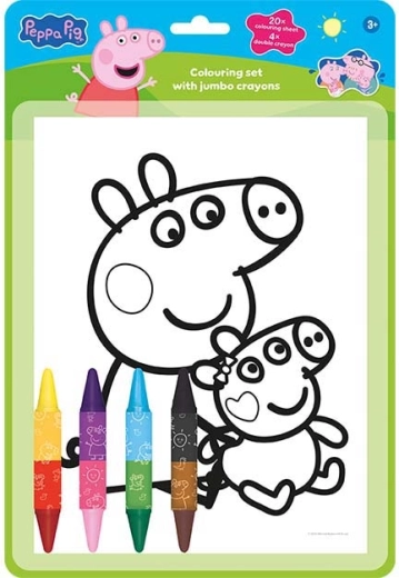 Set bojanki s dvostranim voštanim bojicama Peppa Pig