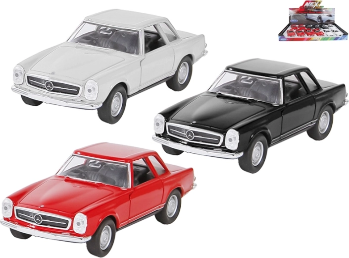 Metalni model MERCEDES-BENZ 230 SL 1963 Welly 1:34–39 s otvarajućim vratima i pull-back pogonom