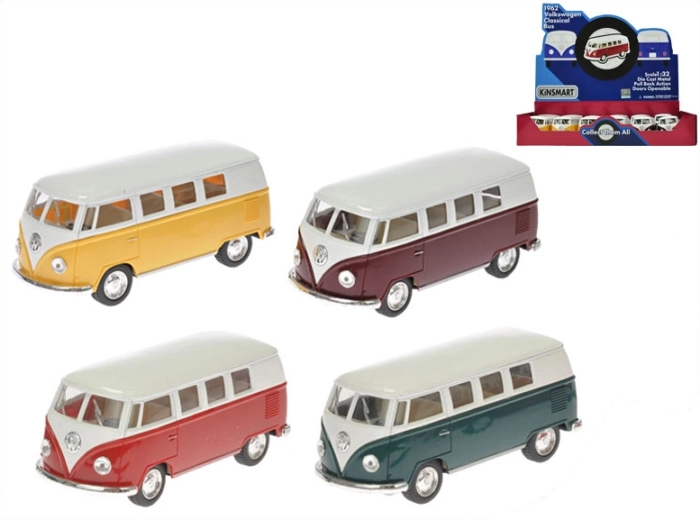Metalni model Volkswagen Classical Bus 1962 1:32 s pull-back pogonom