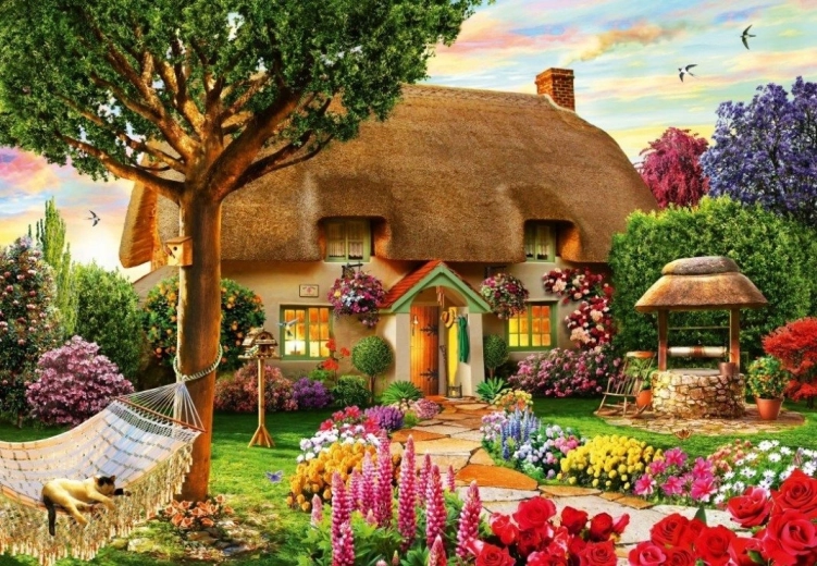 Bluebird puzzle Šindra kućica 1000 dijelova