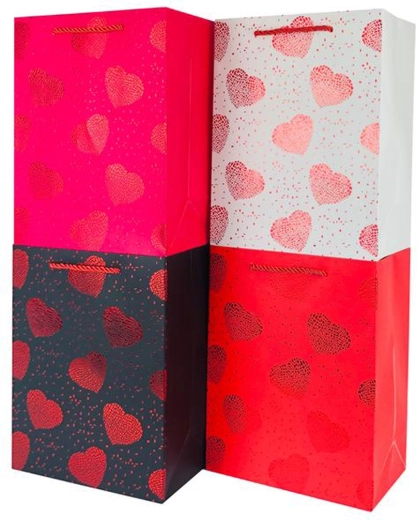 Papirnata poklon vrećica Toro sa srcima 32 × 26 × 12 cm