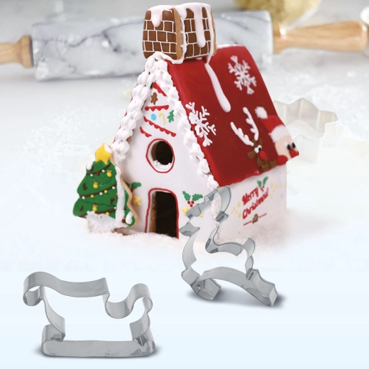 Cookie Cutters for a 3D Gingerbread House, 9 Pieces