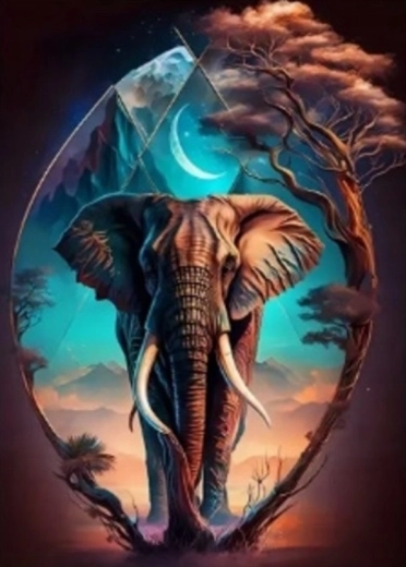 Dijamantno slikanje Afrički dragulj 30 × 40 cm