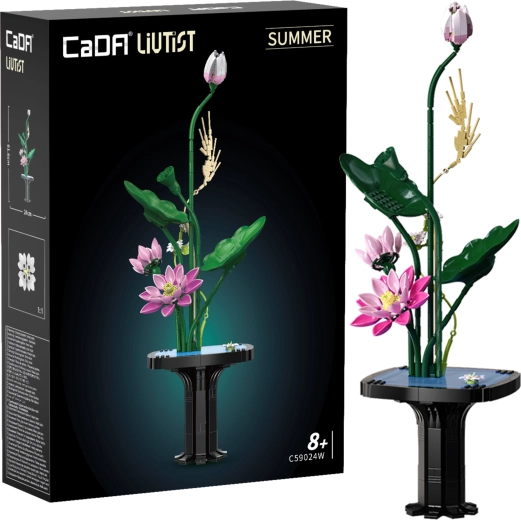 Konstrukcijski set CaDA Floral Art Summer Song – cvjetna dekoracija 61,6 cm, 755 dijelova