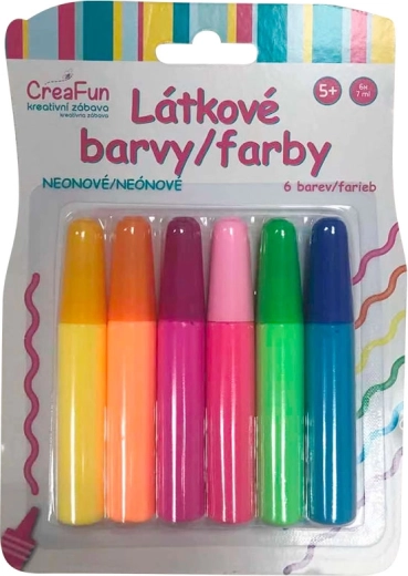 CreaFun neonske boje za tkanine – set 6×42 ml