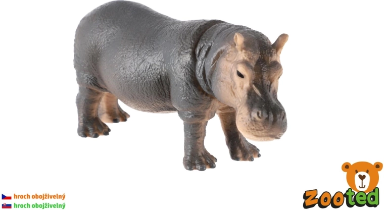 Zooted realistična plastična figurica nilskog konja 12 cm - 1 komad