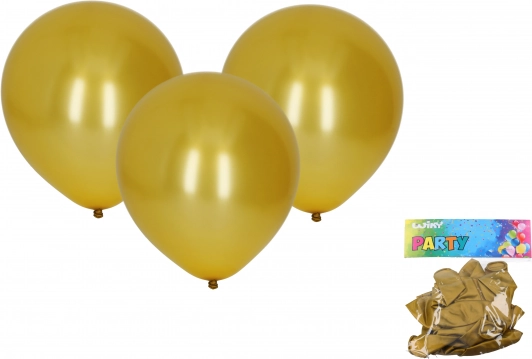 Metalizirani zlatni baloni za napuhavanje 30 cm, set od 10 kom