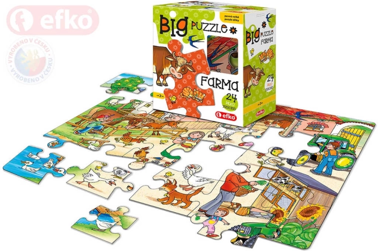 Efko baby puzzle Big Farma – veliki dijelovi, 24 dijela