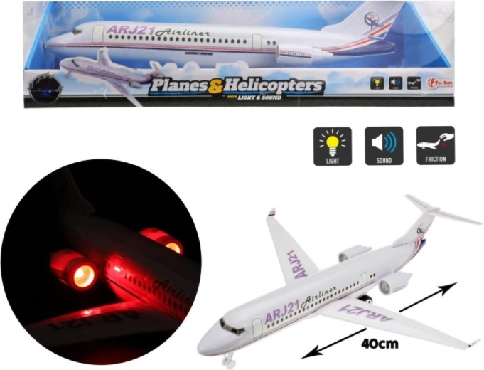 Plastic Airplane 43 cm with Lights and Sound