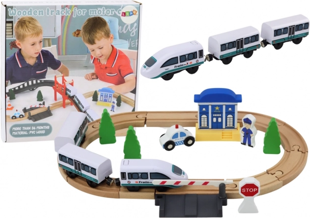 Drvena vlakopruža s mostom i policijskom postajom 3,2 m