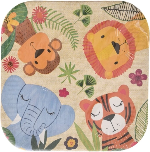 Papirnati party tanjuri Jungle 23 × 23 cm, 10 kom