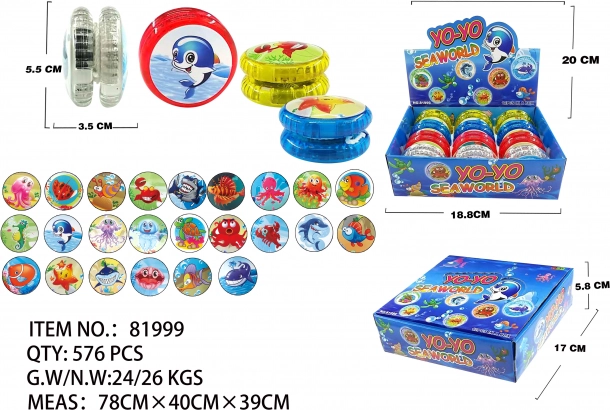 Jojo sa svjetlosnim efektima 5,5 cm – motiv mora