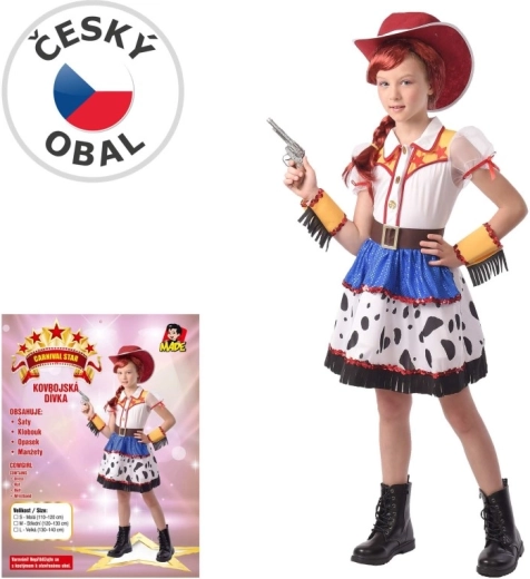 Children's cowboy girl carnival costume 110–120 cm