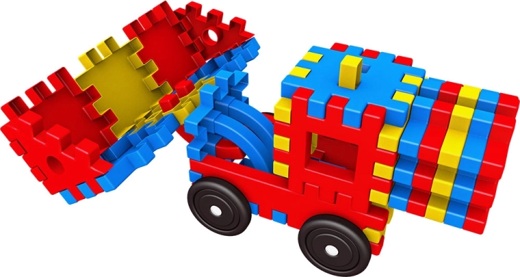 Building vehicles and a helicopter from 116 pieces