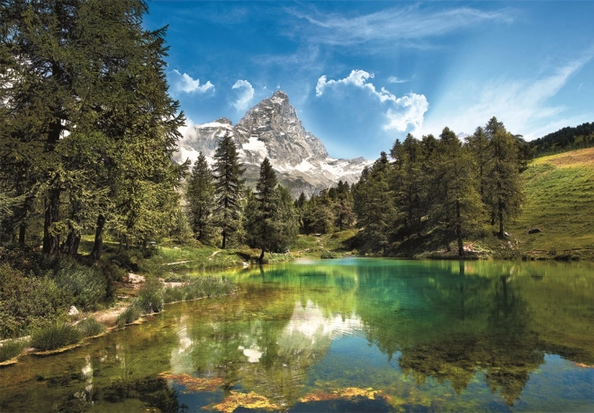 Puzzle od 1500 dijelova Kompaktno Plavo jezero