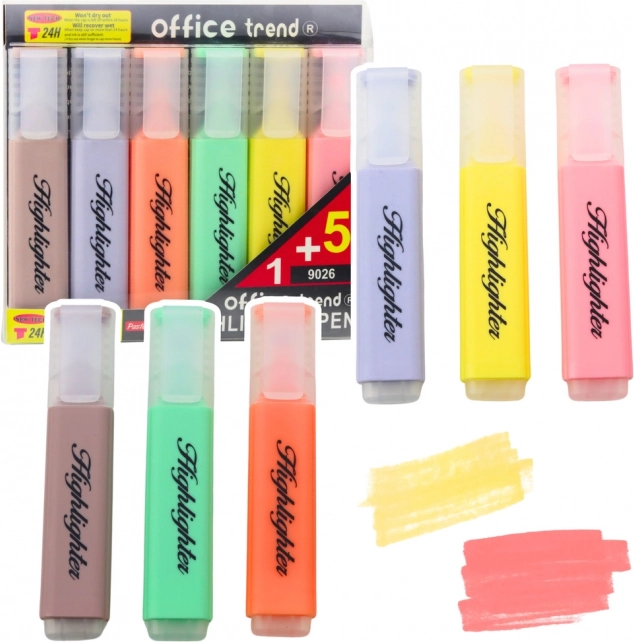 Set označivača Pastelne boje 6 kom