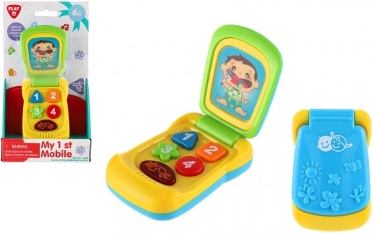 Plastični mobilni telefon 14cm na baterije sa zvukom i svjetlom na kartici 11x20x5,5cm 18m+