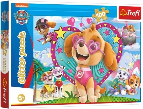 Puzzle Psi Patrol Skye Glitter Trefl 100 dijelova