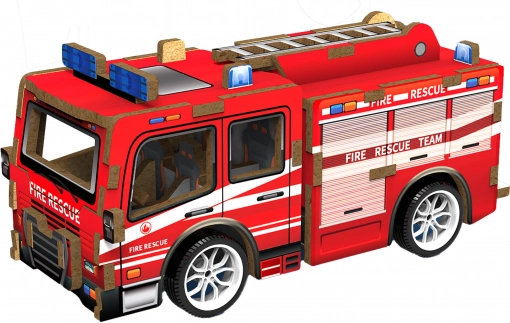 3D puzzle drveno Vatrogasno vozilo 12 cm