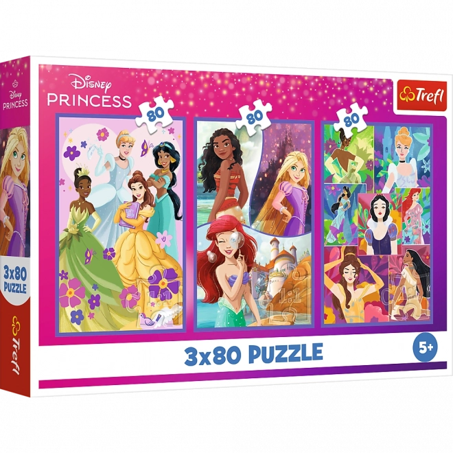 Puzzle 3x80 Disney Princeze Prijateljice Trefl