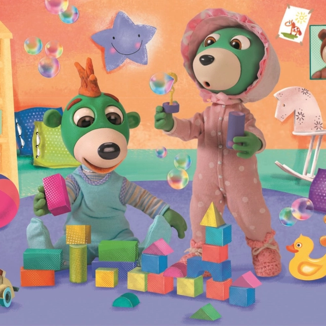 Puzzle Laku noć, Treflíci Veseli svijet djece MAXI